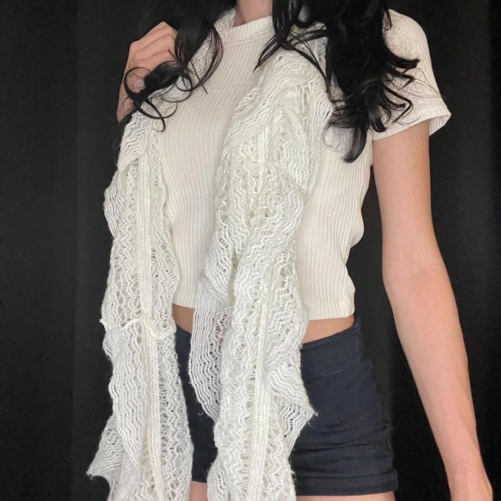 Rue 21 White Endless Scarf - Stylish, Versatile, Cozy